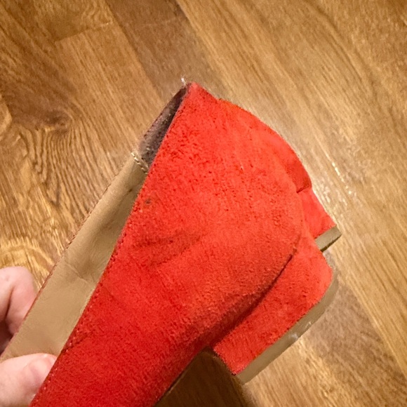 Red Suede Flats - Picture 3 of 5